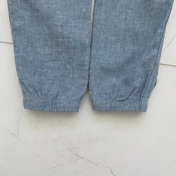 Athleta Linen Chambray Blue Jogger Style Pants - Picture 6 of 12